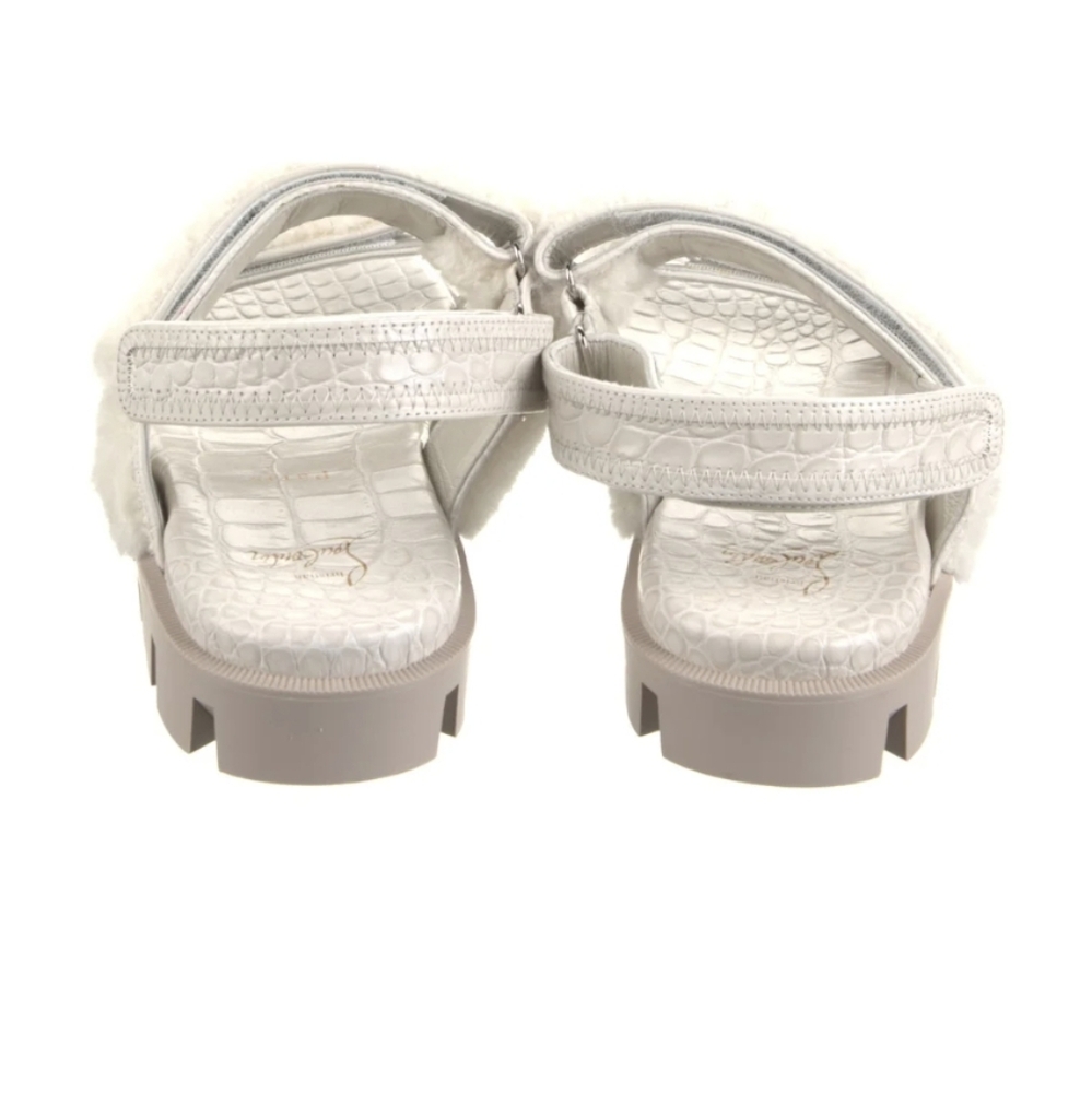 Christian Louboutin Shearling Slingback Sandals - Picture 4 of 7